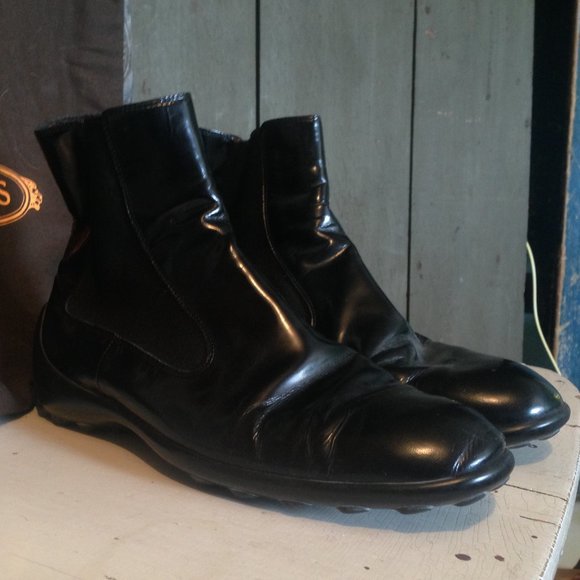 Black Leather Tod's Ankle Boots Size 40